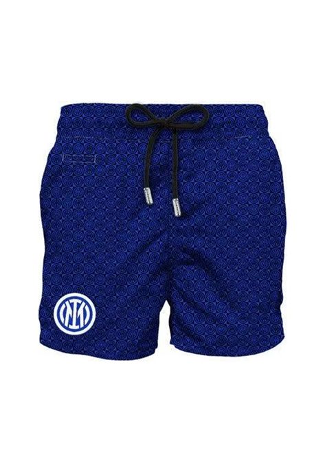 Costume uomo Lighting Micro MC2 Saint Barth 06921H Blu inter pattern poliestere coulisse patch logo MC2 SAINT BARTH | Costumi | LIGHTINGMICRO06921H0017